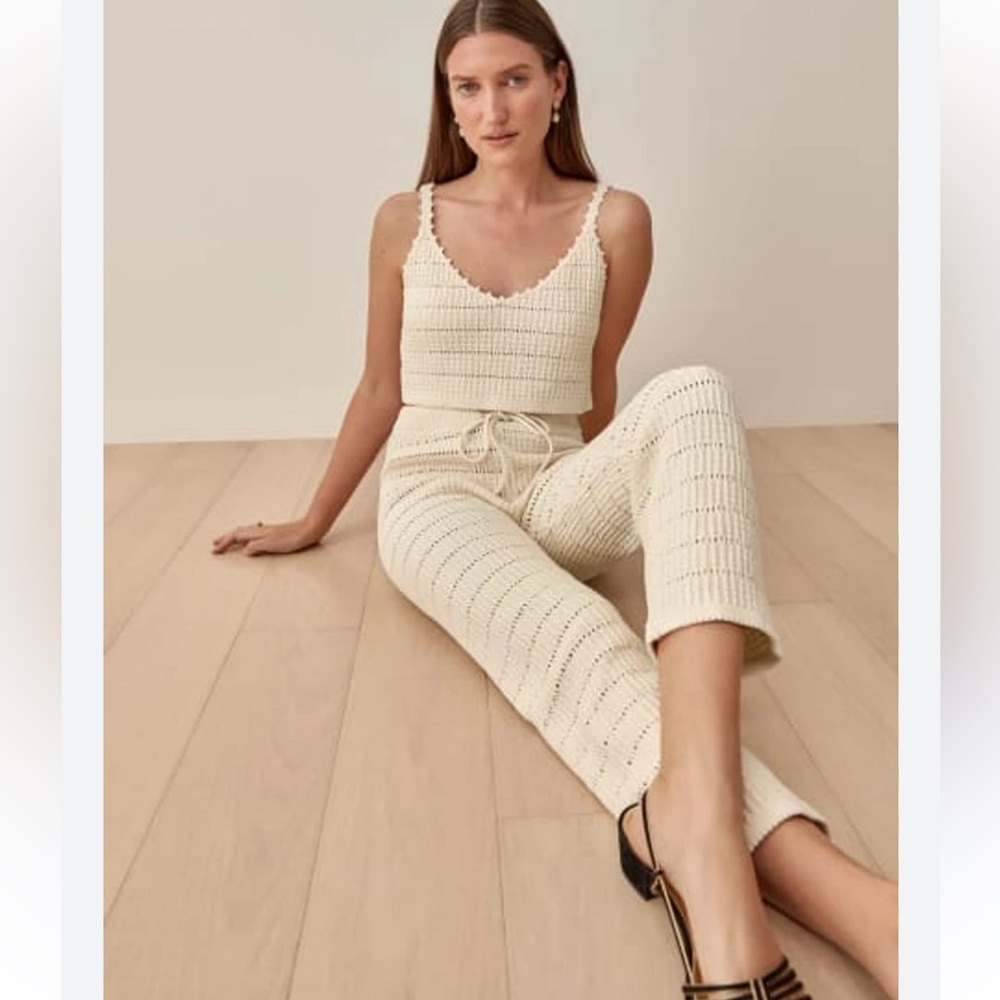 Carini open knit set from reformation